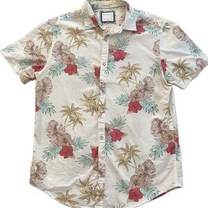 Denim & Flower Tropical Print Casual Shirt